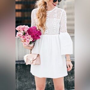 Endless Rose white lace poplin mini dress size S
